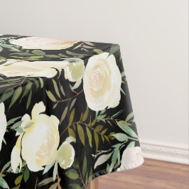 Toalha De Mesa Beautiful Vanilla White Roses Custom Monogram