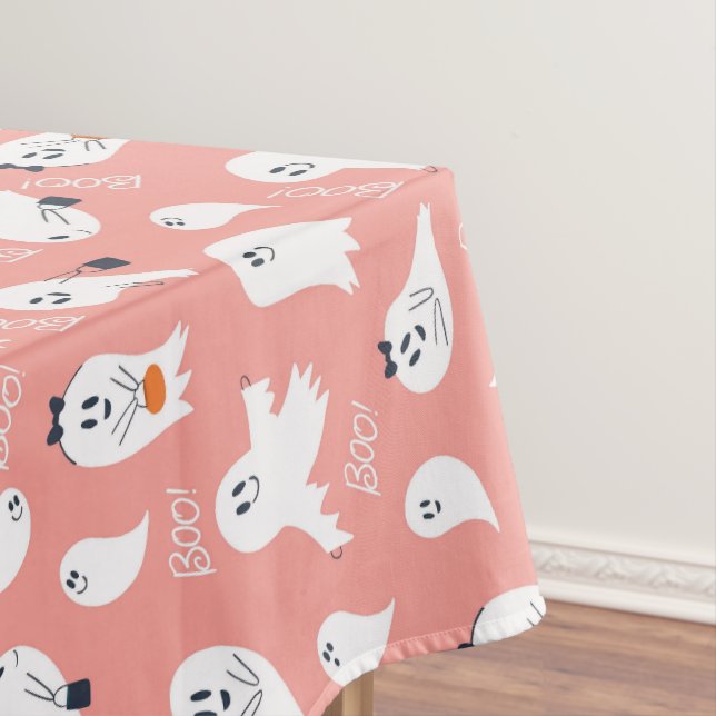 Toalha De Mesa Bebê Fofo Fantasma Branco Halloween (Posição Original)
