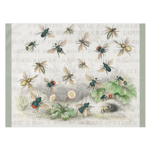 Toalha De Mesa Bee Honey Queen Bees Antique