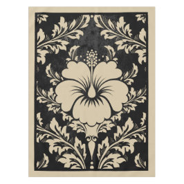 Toalha De Mesa Beige elegante e borboleta escura