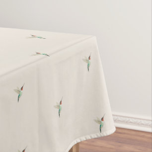 Toalha De Mesa Beige Ruby-throated Hummingbird