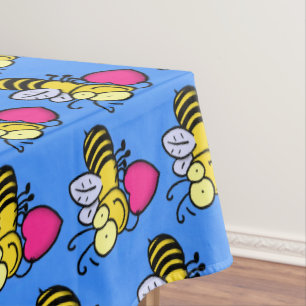 Toalha De Mesa Bela engraçada bonita com ilustração cardíaca