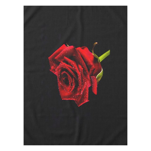 Toalha De Mesa Bela rosa vermelha (Frente)