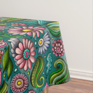 Toalha De Mesa Belas Flores Bloqueantes