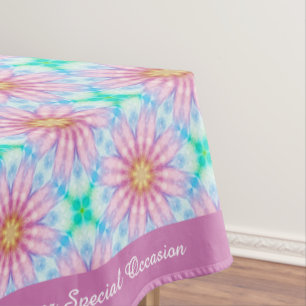 Toalha De Mesa Belas Flores de Lavanda Desenho Floral Fractal