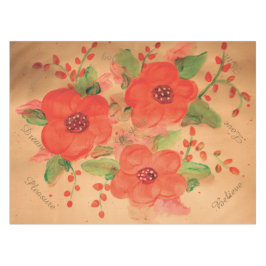 Toalha De Mesa Bella Tablecloth com Vermelho