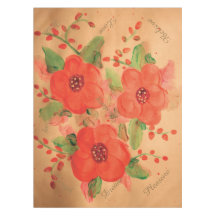 Bella Tablecloth com Vermelho