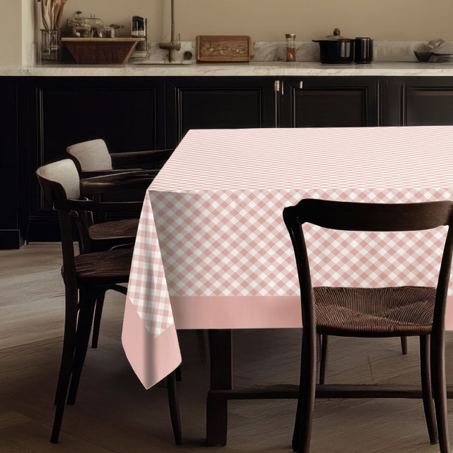 Toalha De Mesa Belo item de Tablecloth de Xadrez Dourada Rosa (Beautiful Rose Gold Plaid Tablecloth Item)