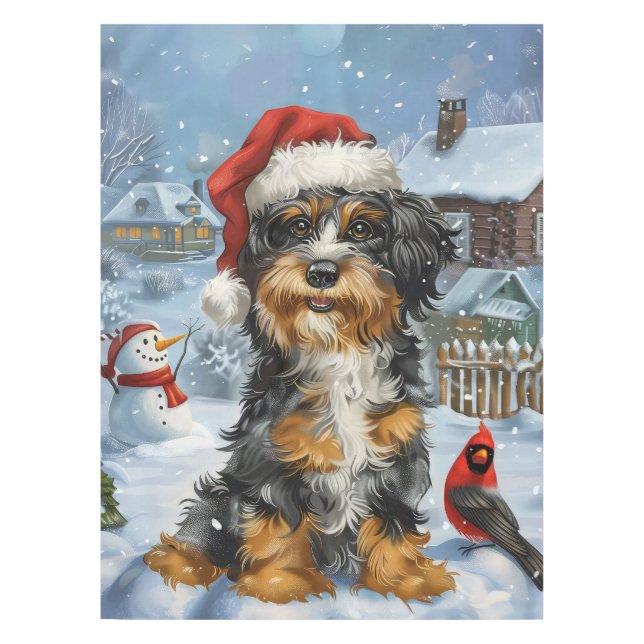 Toalha De Mesa Bernedoodle Dog Winter Wonderland Christmas (Frente)