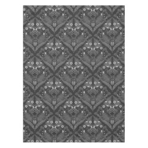 Toalha De Mesa Besouro e samambaias, a preto e branco