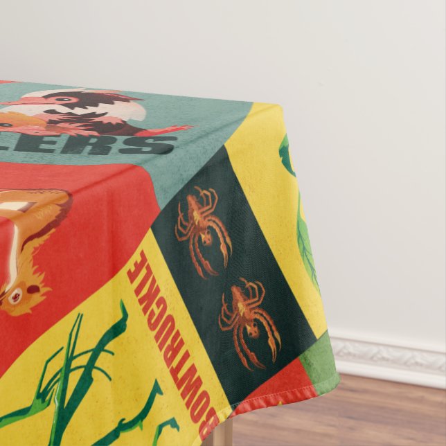 Toalha De Mesa Bestas Fantásticas Padrão de Vintage (Posição Original)