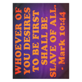 Toalha De Mesa Bíblia verso da marca 10:44.