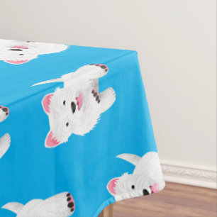 Toalha De Mesa Bicho branco-branco da rodovia oeste terrivel