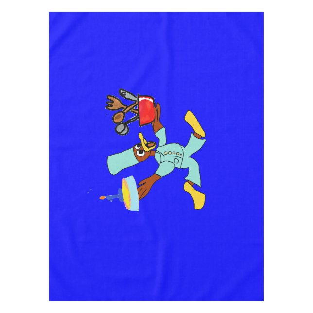 Toalha De Mesa Birthday Blue Tablecloth (Frente)