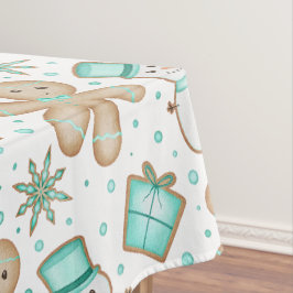 Toalha De Mesa Biscoito de Natal Gordinho de Gengibre Festivo