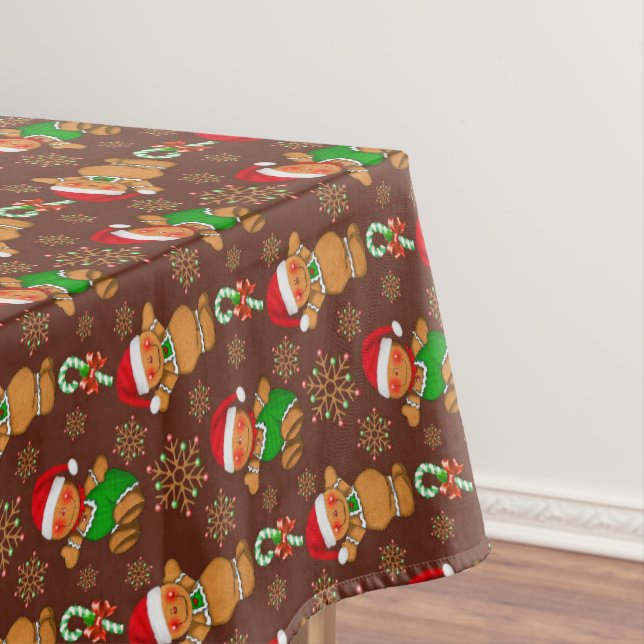 Toalha De Mesa Biscoito padrão de pão de Natal (Posição Original)