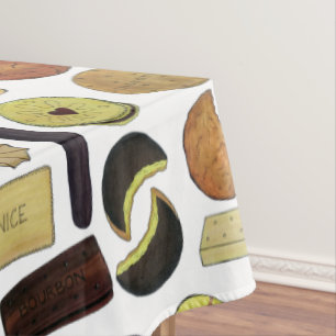 Toalha De Mesa Biscoitos britânicos Pão-de-Atalho Rich Tea Digest