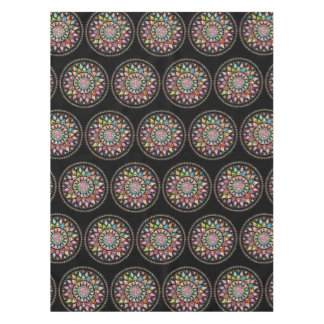 Toalha De Mesa Black Mandala Rainbow Indian Patterloth