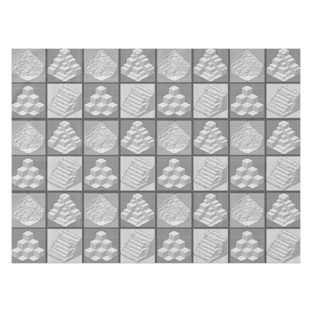 Toalha De Mesa Blocks Maze Quebra-cabeça Tablecloth (Frente (Horizontal))
