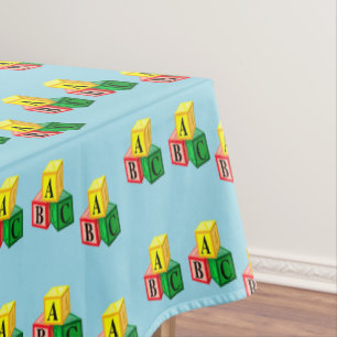 Toalha De Mesa blocos alfabéticos abéticos