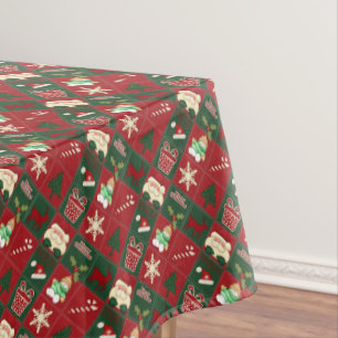 Toalha De Mesa Blocos Natal - 52x70 ALGODÃO