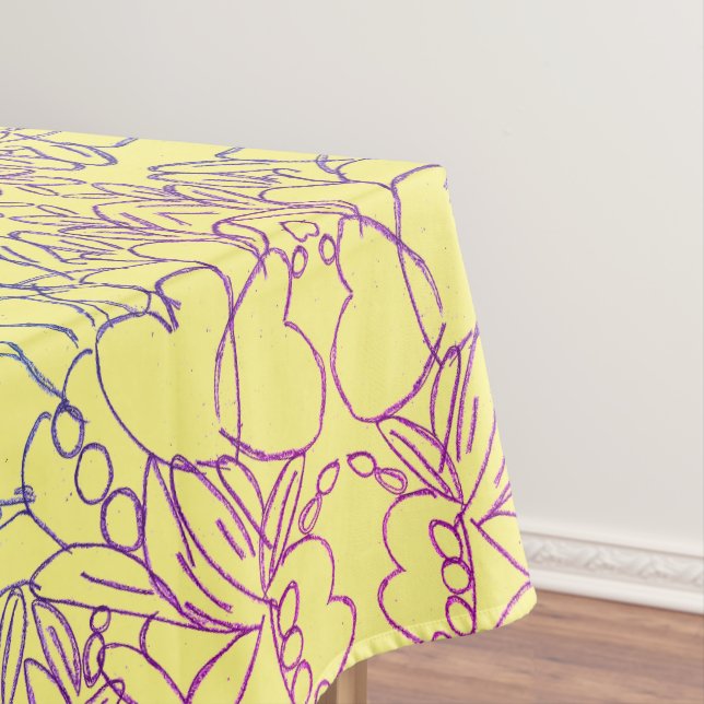 Toalha De Mesa Blossomas Bonitos e Negrito  (Posição Original)