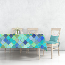 Blue Aqua Moroccan Mosaic