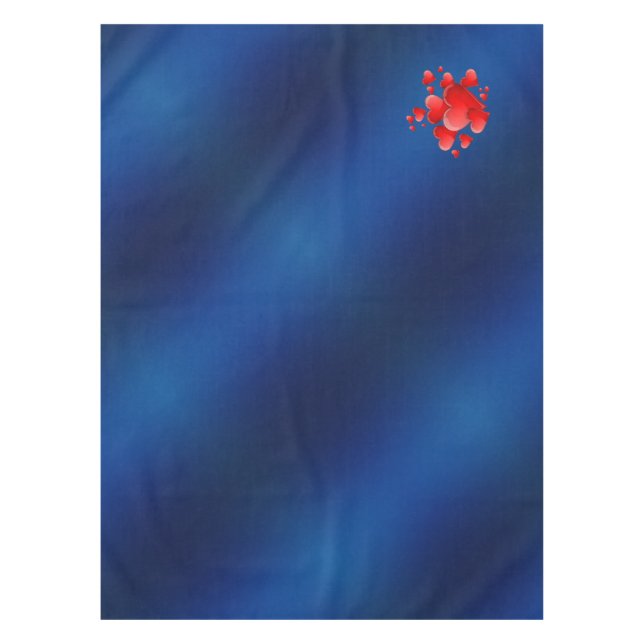 Toalha De Mesa Blue heart  romantic wallpaper (Frente)