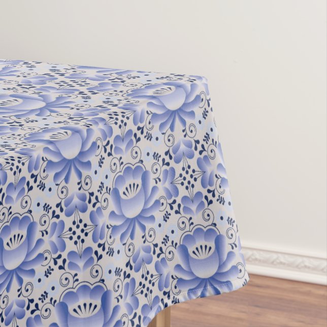 Toalha De Mesa Blue Lilly Tablecloth (Posição Original)