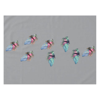 Toalha De Mesa Blue Pink Exotic Butterflies Pattern