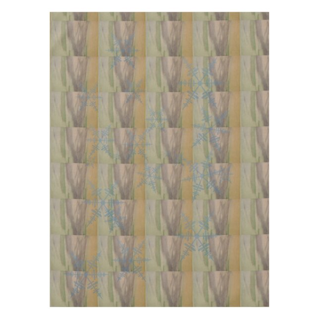 Toalha De Mesa Blue Snowflakes on the Seashore  (Frente)