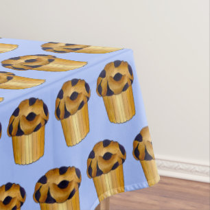 Toalha De Mesa Blueberry Muffin Paery Breakfast Brunch