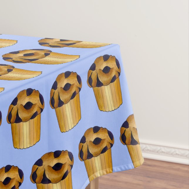 Toalha De Mesa Blueberry Muffin Paery Breakfast Brunch (Posição Original)