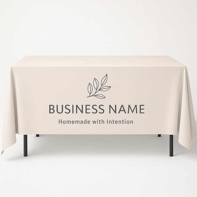 Toalha De Mesa Blush Pink Botanical Logo Display Minimalist  (Criador carregado)