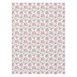 Toalha De Mesa Blush Pink Floral e Eucalyptus Greenery Baby Sho