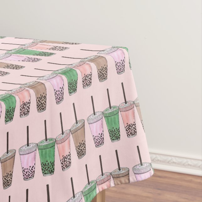 Toalha De Mesa Boba Bubble Tapioca Pearl Leite Tea Bebe Foodie (Posição Original)