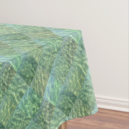 Toalha De Mesa Boho Chic Diamond Patchwork Aquamarine Seafoam