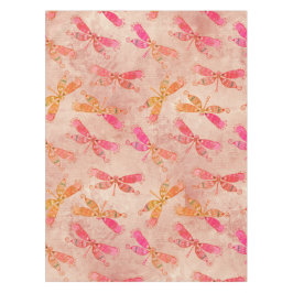 Toalha De Mesa Boho Dragonflies em rosa