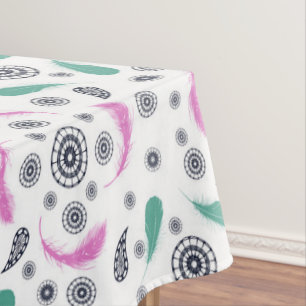 Toalha De Mesa Boho étnico empluma-se Paisley