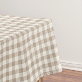 Toalha De Mesa Boho Gingham Pattern Plaid Checkered Neutral