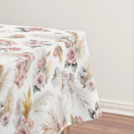 Toalha De Mesa Boho Pampas Grass Tablecloth Blush Floral