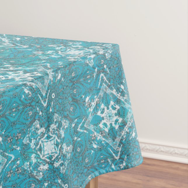 Toalha De Mesa Boho Peacock Inspirations Turquoise (Posição Original)