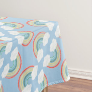 Toalha De Mesa Boho Rainbow Party Blue Boy Kids