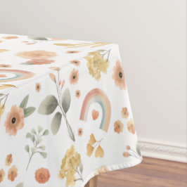 Toalha De Mesa Boho Rainbow Tablecloth - Parte Padrão de Aquarela