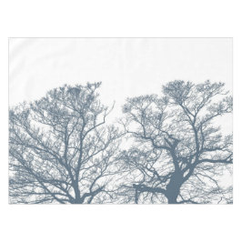 Toalha De Mesa Boho tropical de Árvores Inferiores Azuis
