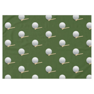 Toalha De Mesa Bola de golfe e teta sobre grama verde