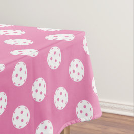 Toalha De Mesa Bolas Brancas de Esportes Brancos Rosa-Rosa-Pickle