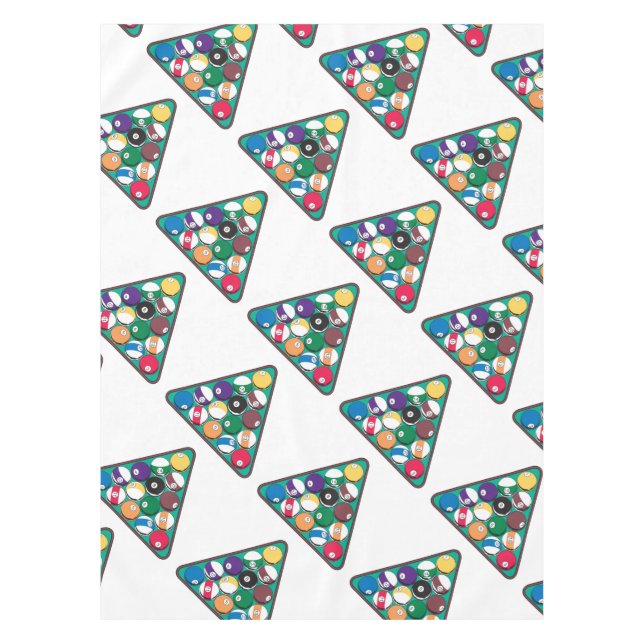 Toalha De Mesa Bolas de bilhar submetidas (Frente)