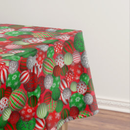 Toalha De Mesa Bolas de Natal 3D