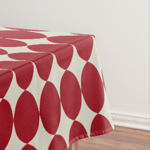 Toalha De Mesa Bold Moderno Natal Vermelho Enfeites Festivo Chic
